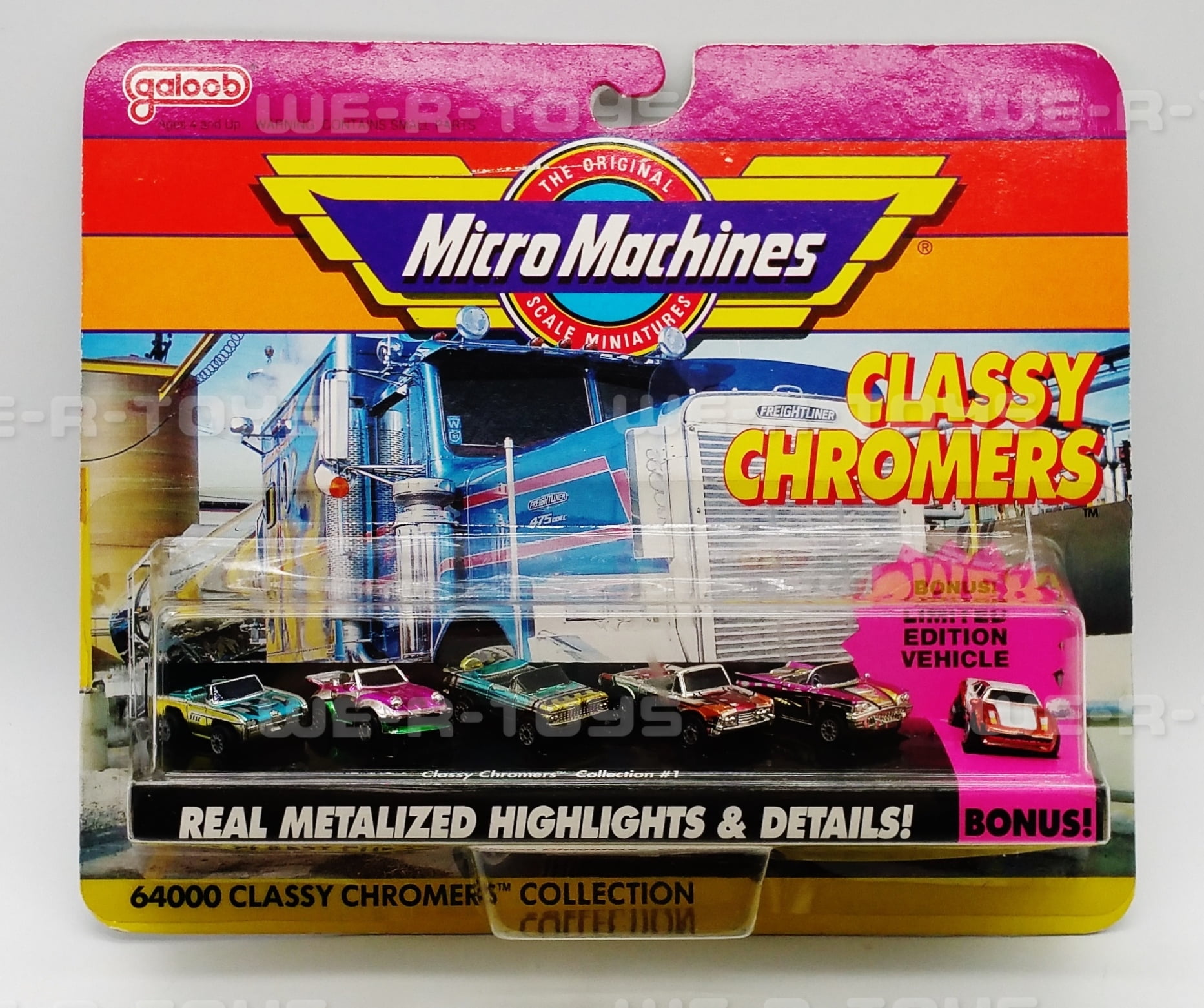 Micro Machines Classy Chromers Collection 1 With Bonus Car Galoob 1991