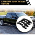 thumbnail image 3 of 4pcs Exterior Door Handle Cover Car Door Handle Protector for Chevrolet Silverado 1500 2014-2024 Car Door Handle Protector with 4 Keypad ABS Black, 3 of 5