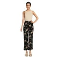 thumbnail image 2 of No Boundaries Juniors Wide Leg Pants with Smocked Waist, Sizes XS-XXXL, 2 of 5