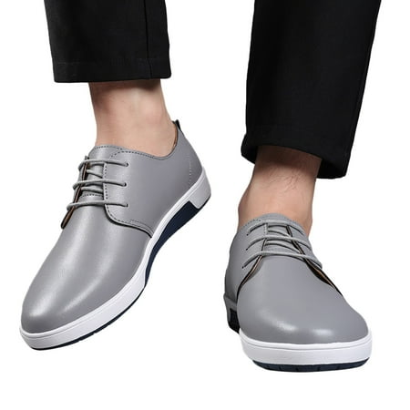 

Chnzic Summer Style Men s Breathable Comfortable Business Lace Up Leisure Solid Color Leather Shoes