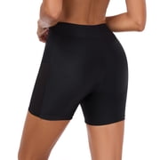Ocean Blues Women's High-Waisted Board Shorts with Mesh Splicing Swim Bottoms Swim Shorts Size L