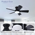 thumbnail image 6 of 35-Inch Low Profile Ceiling Fan with Light - Dimmable LED, 6-Speed and 3 CCT, Quiet DC Motor, Remote Control, 5 Black Blades for Indoor/Outdoor, 6 of 8