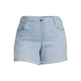 thumbnail image 5 of Time and Tru Women's Pull-On Denim Shorts, 5" Inseam, Sizes XS-XXL, 5 of 5