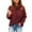 Red, variant on Women's Cowl Neck Hoodie, Women Solid Casual Hooded Sweatshirts Loose Fit Lightweight Fall Blouses Tops with Pockets