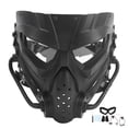 thumbnail image 1 of Protección facial completa negra, lente transparente ergonómica para juegos CS, actividades al aire libre de Halloween, 1 of 5