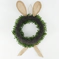 thumbnail image 4 of 24" Easter Bunny Ear Bow Wreath with Flower Ornaments, Large Artificial Green Plant Door Hanging for Home Decoration, Waterproof and Sunproof Spring Holiday Garland, 4 of 9