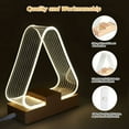 thumbnail image 2 of Lámpara de escritorio para leer, panel LED que cuida la vista, luz de forma triangular con cable USB de 150 cm, diseño elegante y elegante, brillo cálido y acogedor para estudiar en la oficina,, 2 of 5