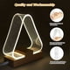 thumbnail image 2 of Lámpara de escritorio para leer, panel LED que cuida la vista, luz de forma triangular con cable USB de 150 cm, diseño elegante y elegante, brillo cálido y acogedor para estudiar en la oficina,, 2 of 5