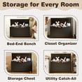 thumbnail image 7 of SESSLIFE Toy Storage Box with Lid, Wooden Toy Chest Seating Bench for Boys and Girls, Safety Hinged Storage Chest, Toy Organizer for Playroom Bedroom Entryway, Espresso, 7 of 7