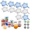 thumbnail image 1 of 10 Couvercles de Pots en Silicone, Couvercles Extensibles en Silicone pour Bocaux Réutilisables pour Aliments pour Animaux, Couvercles de Pots en Silicone Sans BPA, 1 of 5