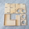 thumbnail image 3 of Wooden Hamster Hideout Hamster Wood House with Ladder Hides Platform Decor Detachable Small Animals Cage Accessories for Rat Gerbils and Other Small Pets, 3 of 5