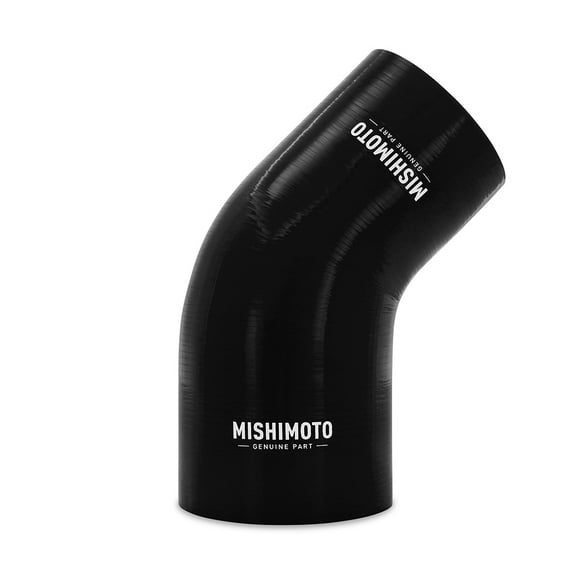 Mishimoto MMCP-R45-3040BK 45-Degree Silicone Transition Coupler, 3.00" to 4.00", Black