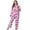 Pink, variant on Youpwaven Women's Plus Size Button-Down Valentines Pajamas Set – Black Heart Print Long Sleeve Loungewear Set - 2-Piece Cute Lapel Sleepwear for Women, Pink, Size XXL