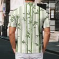 thumbnail image 6 of jowamay Mens Quarter Button Shirt Botanical Print Trendy Hawaiian Shirts Vacation Collared Tops for Golf Business Beach, 6 of 7