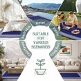 thumbnail image 6 of Navy Blue Geometric Outdoor Rug 6x9 Ft - Reversible Patio Rug Outdoor Camping Rugs, White Greek Key Farmhouse Washable Indoor Outdoor Area Rugs, Non-Slip Outdoor Carpet Runner for Deck/Porch, 6 of 8