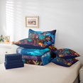 thumbnail image 6 of jejeloiu Skeleton Adventure Art 7 Pieces Bedding Comforter Set Kids,Spooky Print Full Bedding Set For Boys,Reversible, 6 of 7