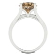 thumbnail image 4 of Clara Pucci 18K White Gold 3.39 Simulated Champagne Engraveable Engagement Ring + Wedding Band Set, 4 of 7