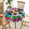 thumbnail image 6 of The Powerpuff Girls Round Tablecloth Print Decorative Table Cover Washable Table Cloths for Dining Party Picnic 70x70in, 6 of 8