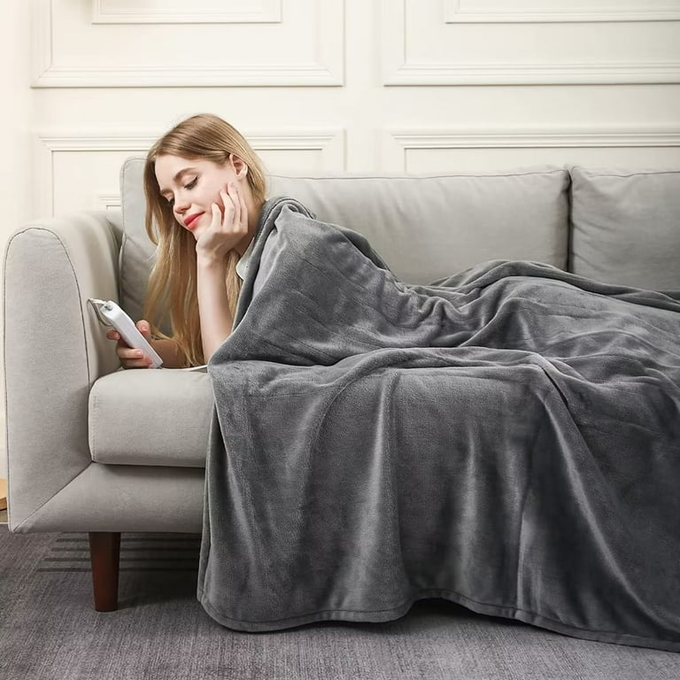 HOMLYNS Twin Size Electric Blanket with 10 Levels 1 12hrs Timer Machine Washable Walmart