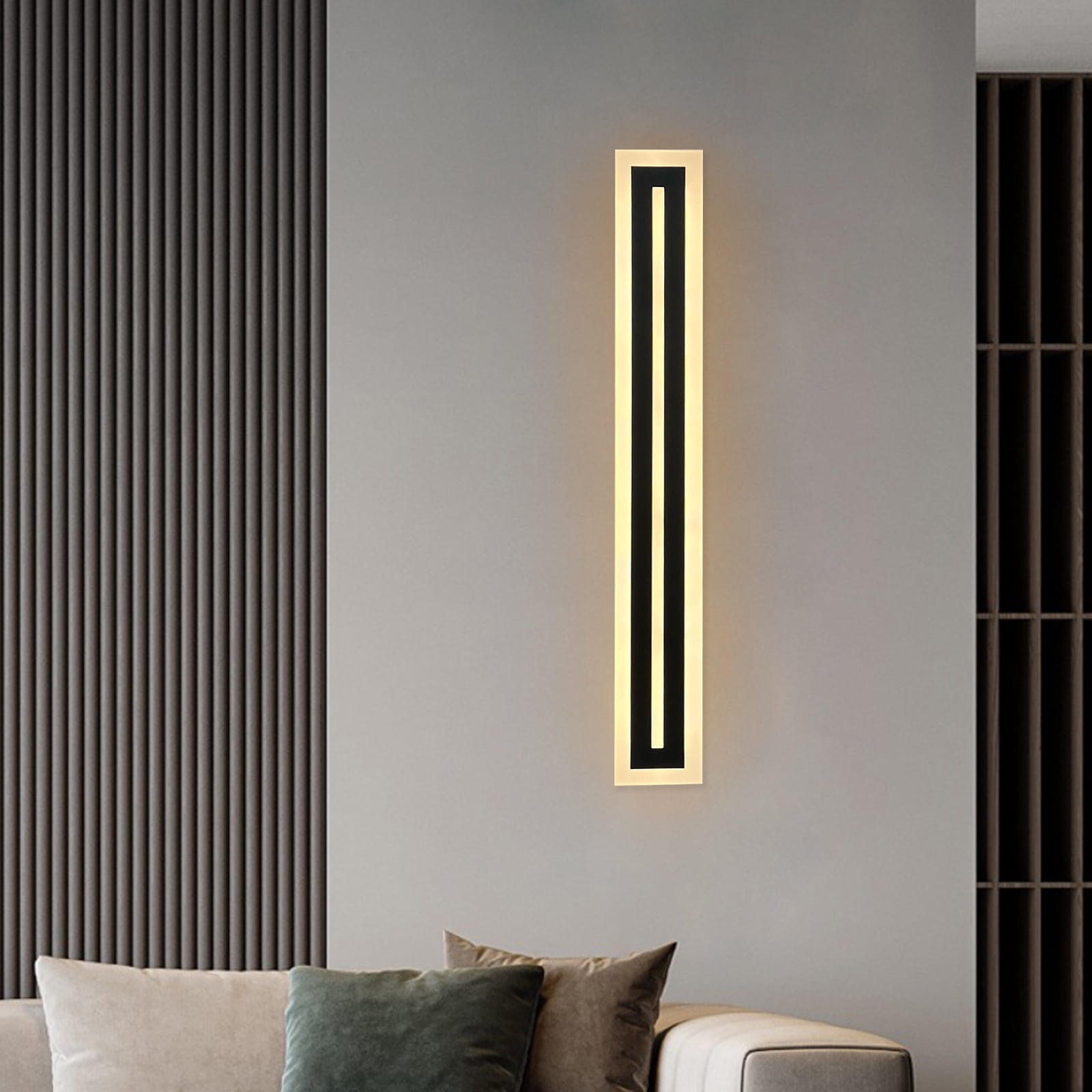 Modern LED Wall Sconces Long Stripe Exterior Wall Light for Porch Patio Living Room Bedroom