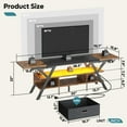 Bestier 70" Gaming TV Stand for TVs up to 75" with Power Outlets