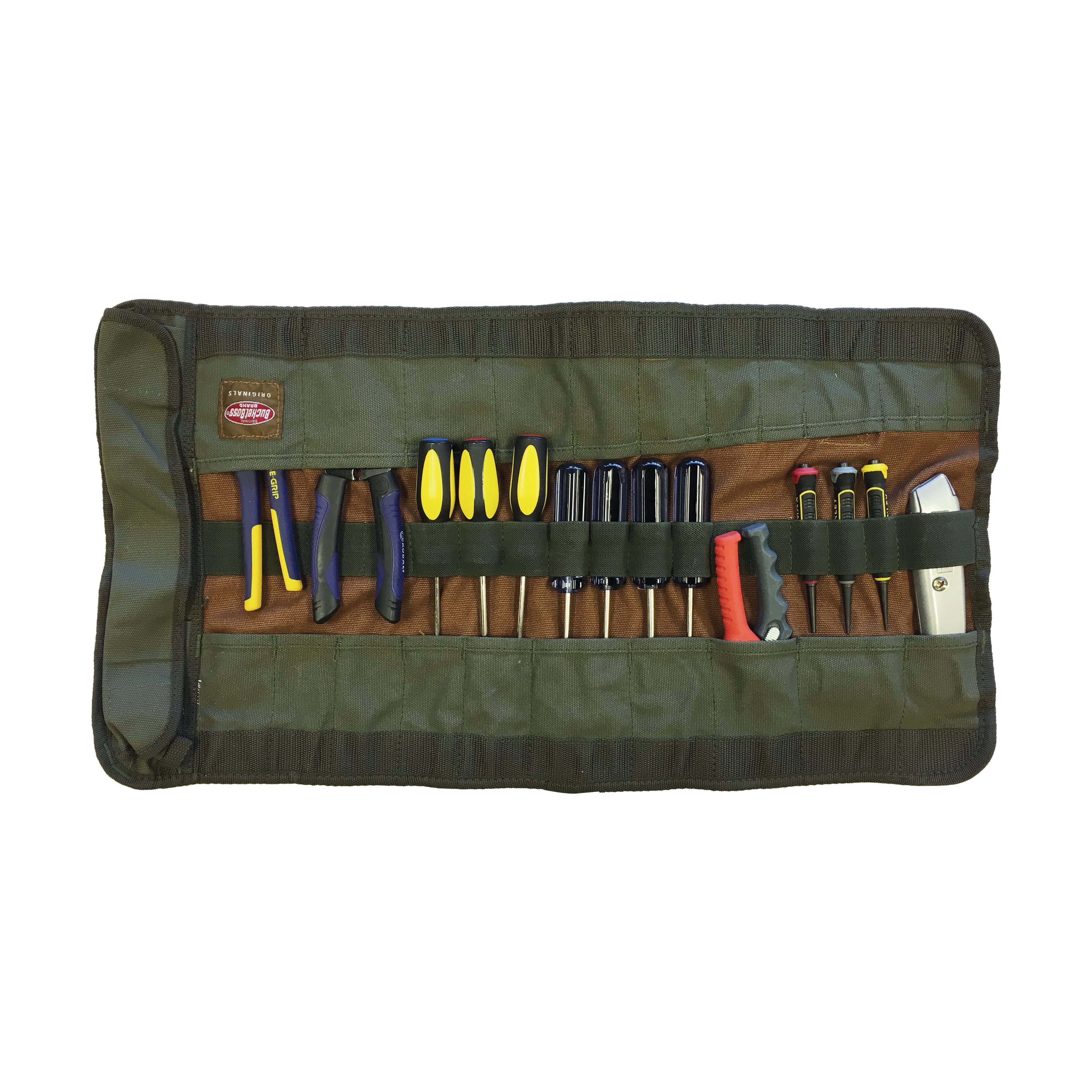 Bucket Boss Tool Roll in Heavy-Duty Duckwear Canvas, in Brown, 70004