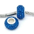 thumbnail image 2 of Electric Blue Crystal  Pave December Birthstone European Charm Bead, 2 of 2