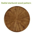 thumbnail image 5 of Finmind Solid Wood Coffee Table, 31.5" Farmhouse Round Center Table with 2-Tier Storage, Suitable for Living Room or Bedroom, Rustic Brown, 5 of 12
