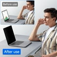 thumbnail image 3 of 4-way 360°Laptop Privacy Screen For 14 Inch 16:10 Computer, Removable Laptop Monitor, Anti Glare And Blue Light, Compatible With HP Lenovo Asus Thinkpad, 3 of 5