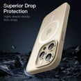 thumbnail image 5 of JETech Magnetic Case for iPhone 14 Pro Max 6.7-Inch Compatible with MagSafe, Translucent Matte Back Slim Shockproof Phone Cover (Light Gold), 5 of 6