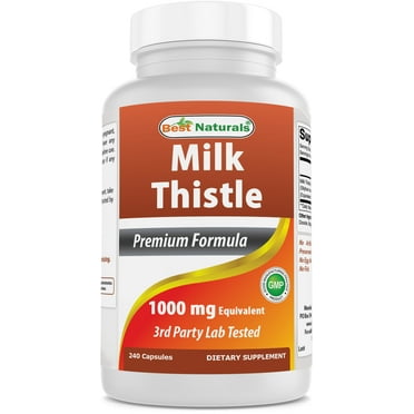 Best Naturals Milk Thistle Extract 1000mg Equivalent - 240 Capsules