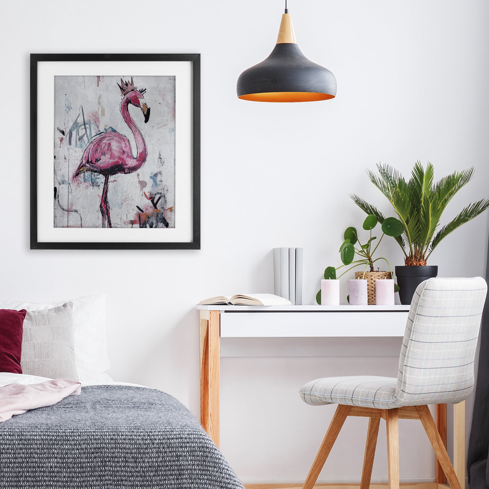 Stupell Industries Urban Feather Glow Black Framed Print Under Glass, design by Svetlana Aleynikova