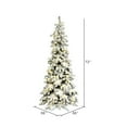 thumbnail image 3 of Vickerman 6' Flocked Kodiak Spruce Artificial Christmas Tree, Pure White LED Lights, 3 of 5