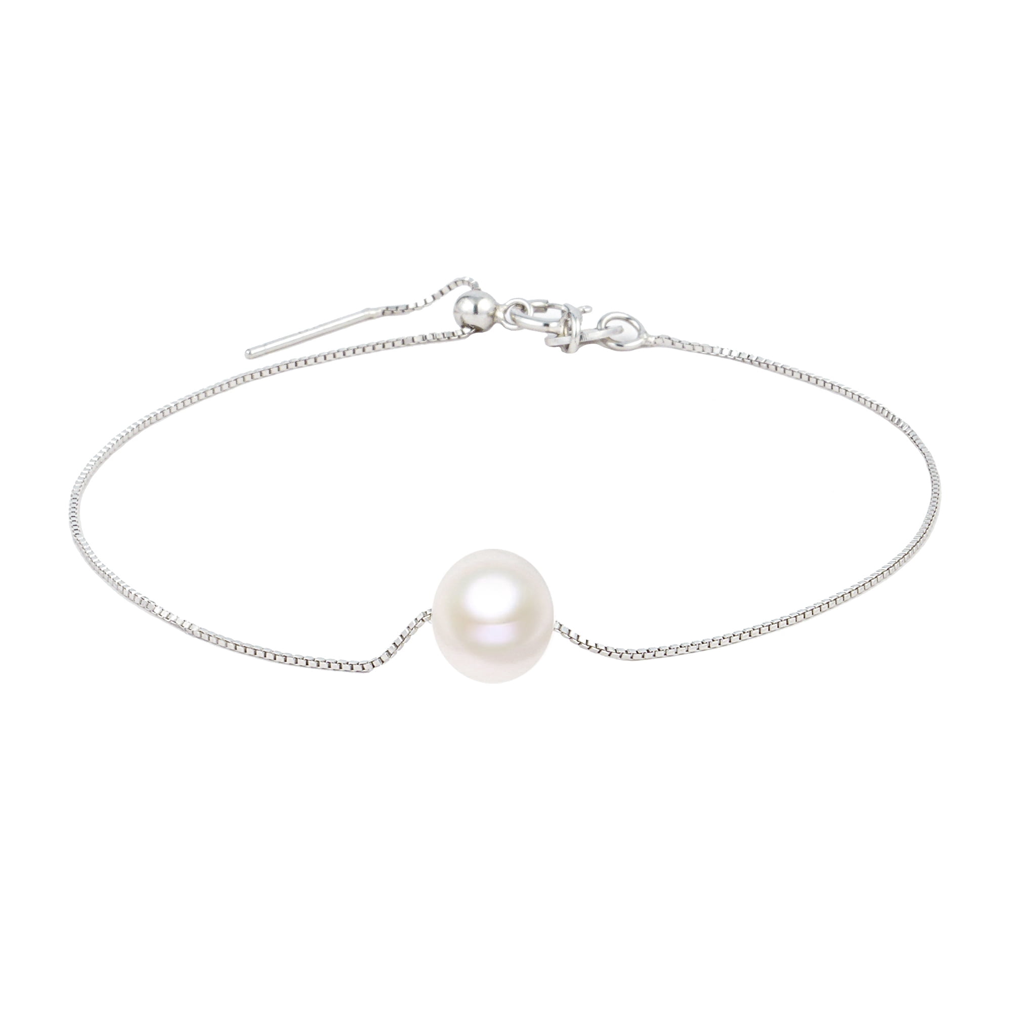 YONGMAN 925 Sterling Silver Freshwater Cultured Pearl Bracelets Includes Stunning Gift Box Jewelry Bracelets for Women
