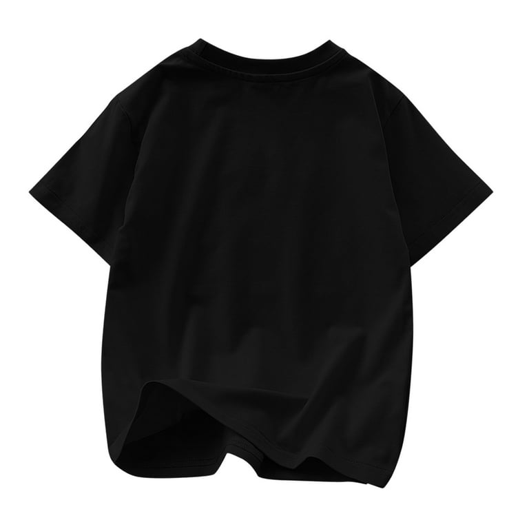トップス everyone border short sleeve tee BLACK Piuwrlz T-Shirt Boy/Girls Short Sleeve Printed Top Black