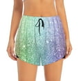 thumbnail image 2 of Goofa Beautiful Glitter Printed Women 2 in 1 Running Shorts,Quick Dry Athletic Workout Shorts,High Waisted Athletic Shorts with Liner Pockets-XX-Large, 2 of 9