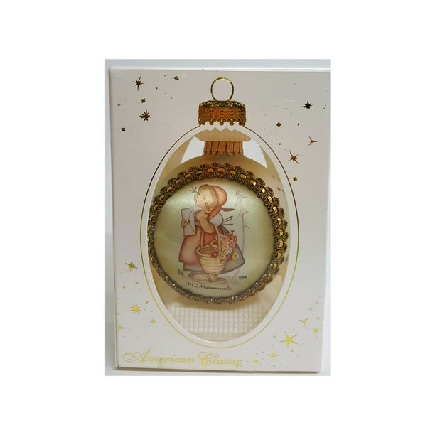 Christmas Krebs M. J. Hummel Glass Collectibles "Child With Letter" H345 Silk Picture Ornament 2000 - Walmart.com
