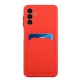 thumbnail image 2 of Galaxy A13 4G Case, Slim Soft Fit Shockproof Protection Case Dropproof Non-Slip Silicone Case with Card Slots Soft TPU Bumper Phone Wallet Case for Samsung Galaxy A13 4G, Red, 2 of 7