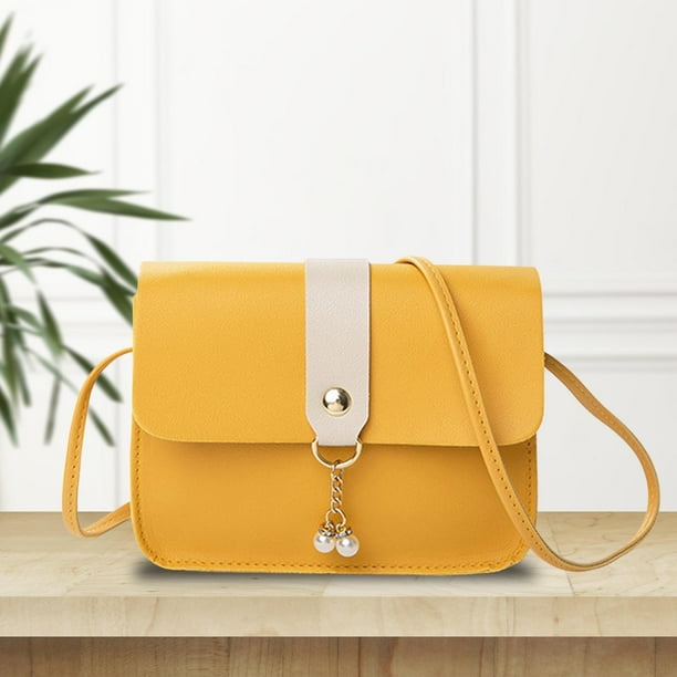 Bolso bandolera para mujer, bolso de hombro elegante, ligero, versátil, bolso de mano tipo bandolera para playa, oficina, viajes, festivales, regalo Amarillo Salvador Bolsos cruzados