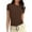 Brown, variant on Inleife Womens Shirts Women's Short Sleeve Solid Color Basics Crewneck Casual Top Pullover T-shirt
