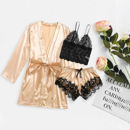 

Ladies Sexy See-Through Backless Black Wood Ear Halter One-Piece Sexy Lingerie