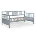 thumbnail image 1 of Gymax Twin Size Wooden Slats Daybed Bed Sofa Support Platform Sturdy W/Rails Grey, 1 of 10
