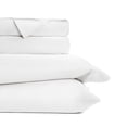 thumbnail image 3 of Noble Linens Rayon from Bamboo 4 Piece Luxury Bed Sheet Set, White, Twin, 3 of 11