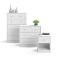 thumbnail image 3 of Home Square 4 Piece Bedroom Set With Dresser, Chest and 2 Nightstands in White, 3 of 31