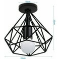 thumbnail image 5 of Iluminación de granja: Lámpara empotrada de techo de diseño rústico en negro con accesorios de iluminación industriales para una fácil instalación en su cocina, pasillo o porche (paquete de 2), 5 of 5