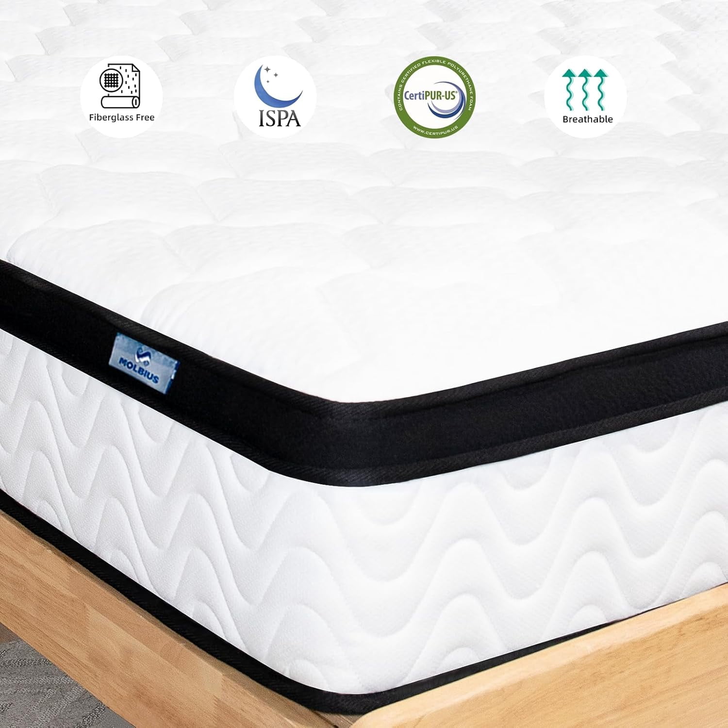 Queen Mattress, 10" Memory Foam Mattress in a Box, Cooling Gel & Bamboo Charcoal Infused Bed, Graphene Fabric Cover, 60"*80"