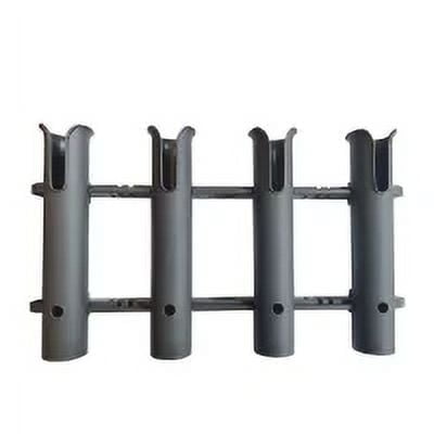 ISURE MARINE Fishing Rod Holder Bracket Wall Mounted Boat Side Mount Tool Holder Tube Links with Screws 4 Pole Tube (Black)