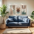 thumbnail image 5 of Large Boho Wall Art Set Of 3 Framed Mid Century Modern Wooden Wall Decor Abstract Geometric Wood Wall Sculptures For Living Room Bedroom 16"x 32", 5 of 11
