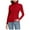 Red, variant on DuoJiaJ Womens Long Sleeve Shirts Neck Basic Slim Fitted Tops Lightweight Stretch Base Layer T-Shirt Purple L