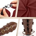 thumbnail image 3 of GOBWCOT Medieval Cloak with Hood for Men Renaissance Costume with Belt Bracers Halloween Cape Cosplay Accessories, 3 of 7